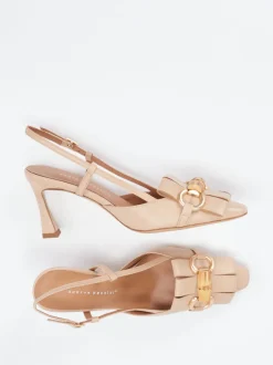 Andrea Puccini – Slingback-Pumps aus Lammleder beige
