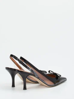 Andrea Puccini – Slingback-Pumps aus Lackleder Schwarz