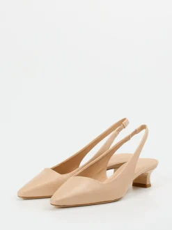 Andrea Puccini – Slingback-Pumps aus Ziegenleder beige