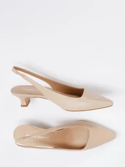 Andrea Puccini – Slingback-Pumps aus Ziegenleder beige