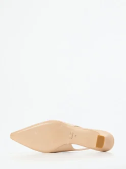 Andrea Puccini – Slingback-Pumps aus Ziegenleder beige