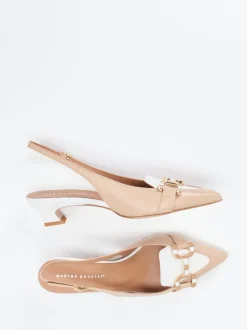 Andrea Puccini – Slingback-Pumps aus Lammleder Beige