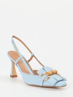 Andrea Puccini – Slingback-Pumps aus Lammleder hellblau