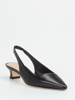 Andrea Puccini – Slingback-Pumps aus Ziegenleder Schwarz