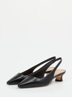 Andrea Puccini – Slingback-Pumps aus Ziegenleder Schwarz