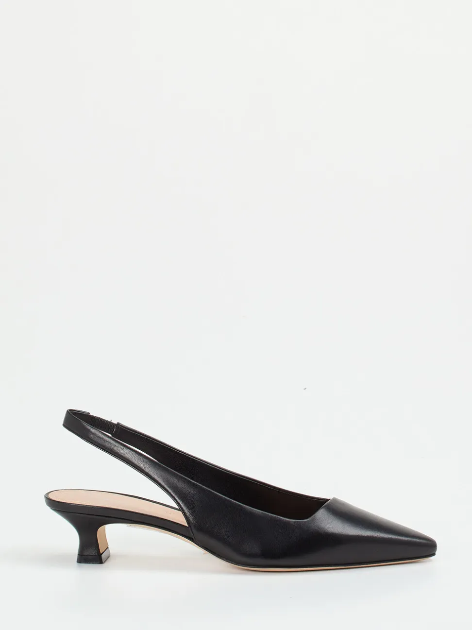 Andrea Puccini – Slingback-Pumps aus Ziegenleder Schwarz
