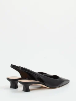 Andrea Puccini – Slingback-Pumps aus Ziegenleder Schwarz