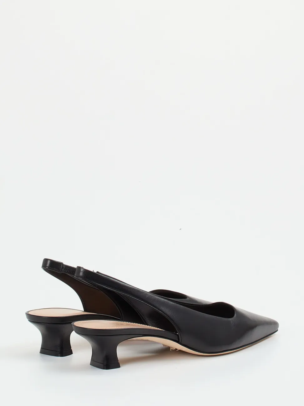 Andrea Puccini – Slingback-Pumps aus Ziegenleder Schwarz