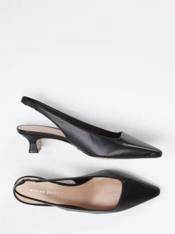 Andrea Puccini – Slingback-Pumps aus Ziegenleder Schwarz