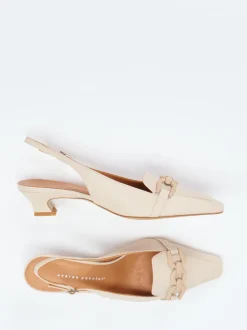 Andrea Puccini – Slingback-Pumps aus Lammleder Beige