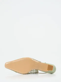 Andrea Puccini – Slingpumps aus Flechtleder Salbeigrün