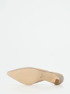 Andrea Puccini – Slingpumps aus Metallicleder champagner