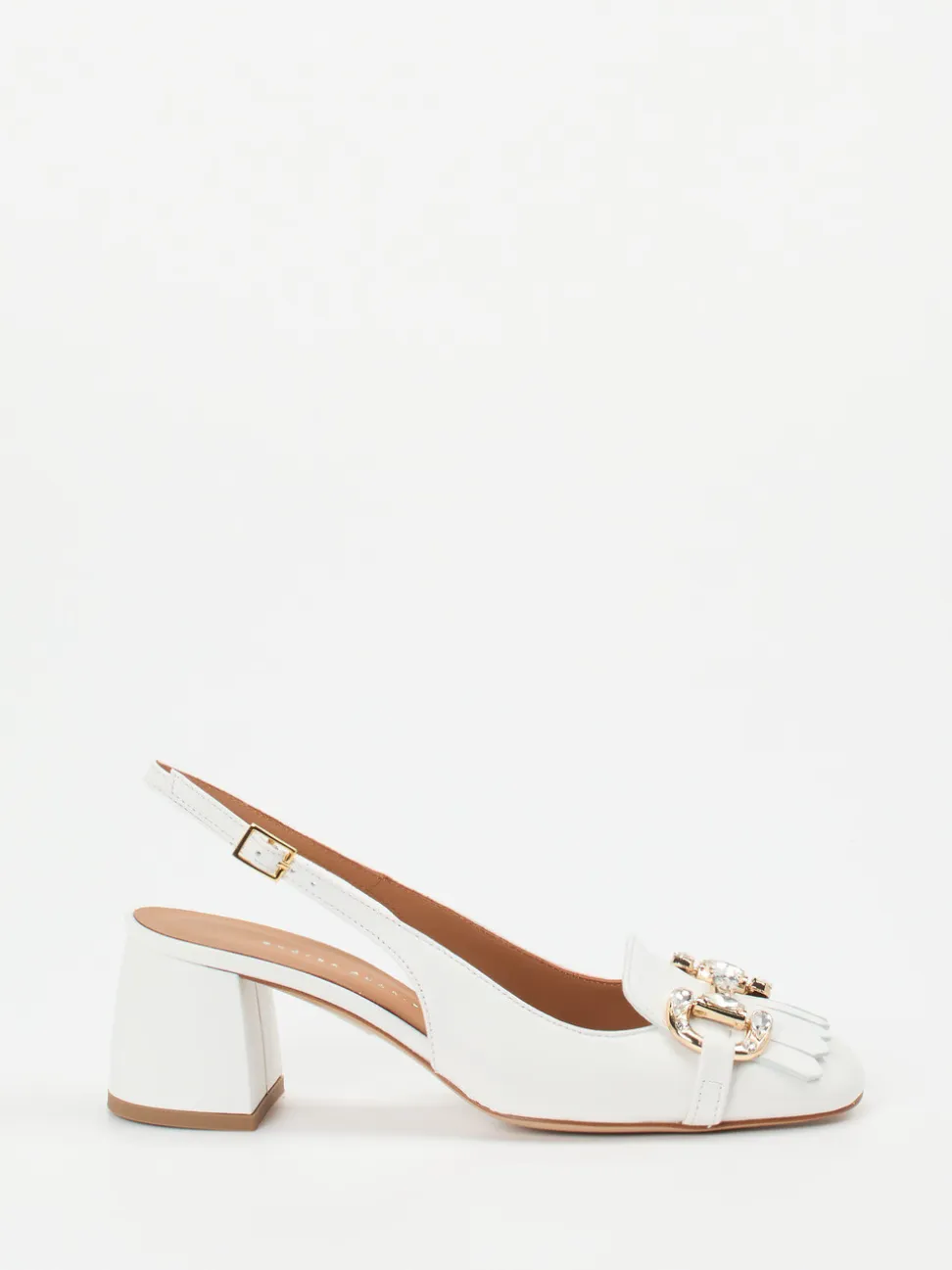 Andrea Puccini – Slingpumps aus Lammleder Weiß