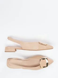 Andrea Puccini – Slingpumps aus Veloursleder Beige