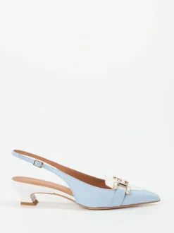 Andrea Puccini – Slingpumps aus Lammleder Pastellblau