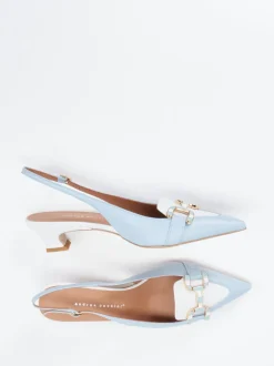 Andrea Puccini – Slingpumps aus Lammleder Pastellblau