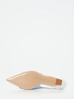 Andrea Puccini – Slingpumps aus Lammleder Pastellblau