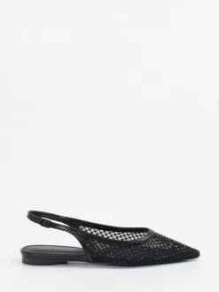 Andrea Puccini – Slingpumps aus Netzgewebe Schwarz