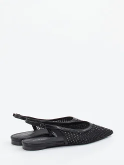 Andrea Puccini – Slingpumps aus Netzgewebe Schwarz