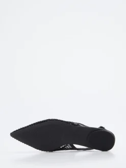 Andrea Puccini – Slingpumps aus Netzgewebe Schwarz
