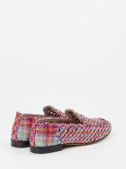 Andrea Puccini – Slipper aus Flechtleder Multicolor