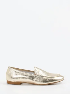 Andrea Puccini – Slipper aus Metallicleder goldfarben