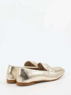 Andrea Puccini – Slipper aus Metallicleder goldfarben