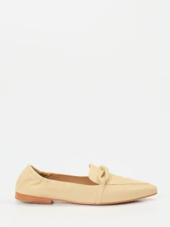 Andrea Puccini – Slipper aus Lammleder in Beige