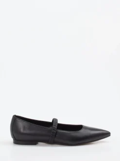 Andrea Puccini – Spangenpumps aus Lammleder Schwarz