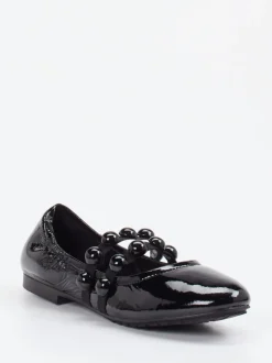 Andrea Puccini – Spangenpumps aus Lackleder Schwarz