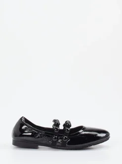 Andrea Puccini – Spangenpumps aus Lackleder Schwarz