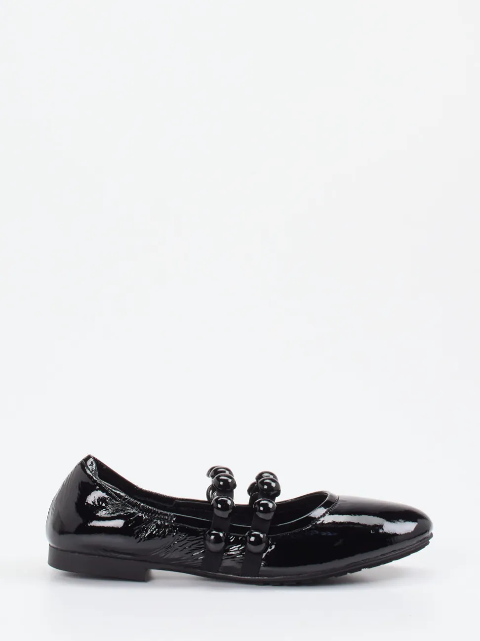 Andrea Puccini – Spangenpumps aus Lackleder Schwarz