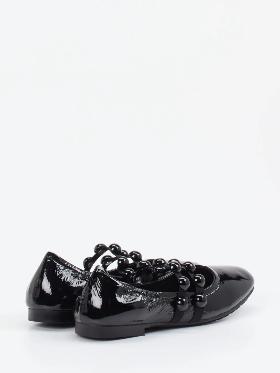 Andrea Puccini – Spangenpumps aus Lackleder Schwarz