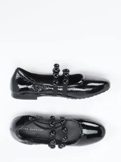 Andrea Puccini – Spangenpumps aus Lackleder Schwarz