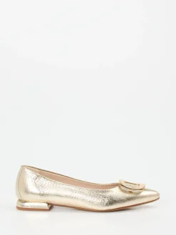 Andrea Puccini – Spitzballerinas aus Metallicleder gold
