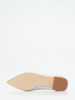 Andrea Puccini – Spitzballerinas aus Metallicleder silber