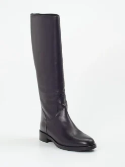 Andrea Puccini – Stiefel aus Kalbleder tiefdunkel violett