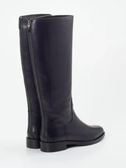 Andrea Puccini – Stiefel aus Kalbleder tiefdunkel violett
