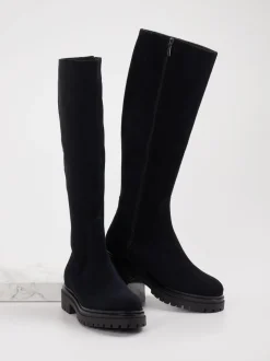 Andrea Puccini – Stiefel aus Veloursleder schwarz