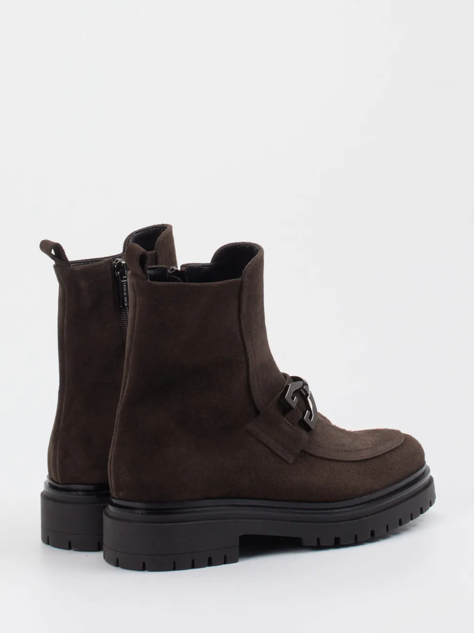Andrea Puccini – Stiefeletten aus Veloursleder braun