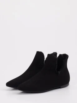 Andrea Puccini – Stiefelette aus Veloursleder schwarz