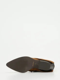 Andrea Puccini – Stiefeletten aus Veloursleder Cognacbraun