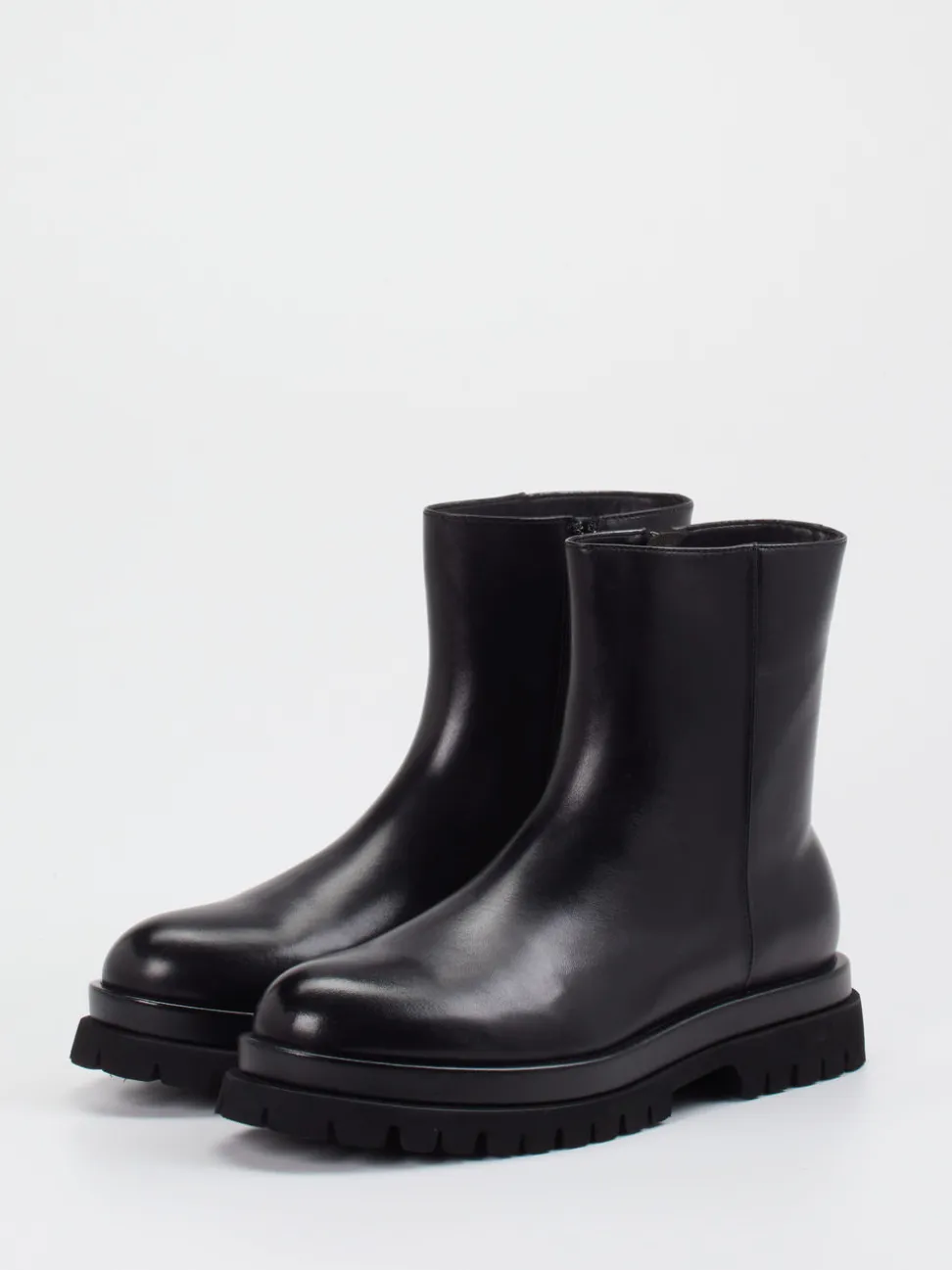 Andrea Puccini – Stiefeletten aus Lammleder schwarz