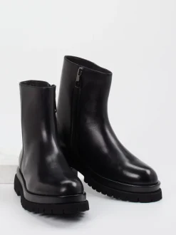 Andrea Puccini – Stiefeletten aus Lammleder schwarz
