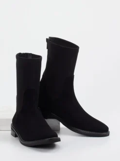 Andrea Puccini – Stiefelette aus Veloursleder schwarz