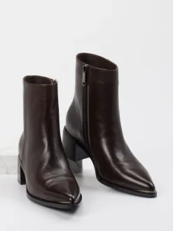 Andrea Puccini – Stiefelette aus Lammleder Dunkelbraun