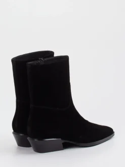 Andrea Puccini – Stiefeletten aus Veloursleder schwarz