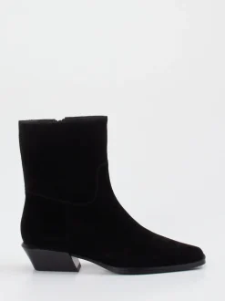 Andrea Puccini – Stiefeletten aus Veloursleder schwarz