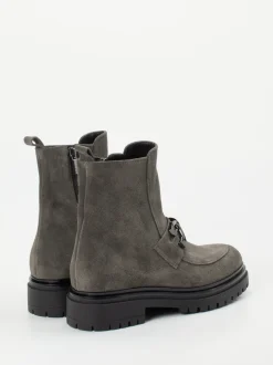 Andrea Puccini – Stiefelette aus Veloursleder steingrau