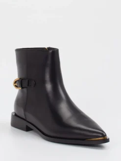 Andrea Puccini – Stiefelette aus Glattleder Schwarz